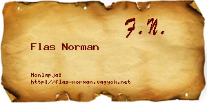 Flas Norman névjegykártya